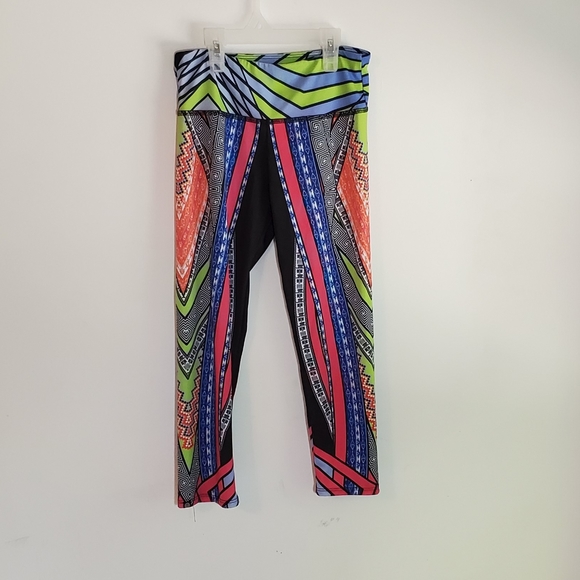 Onzie Colorful & Happy Multi-Color Leggings / Workout Pants - Size XS - Picture 4 of 11